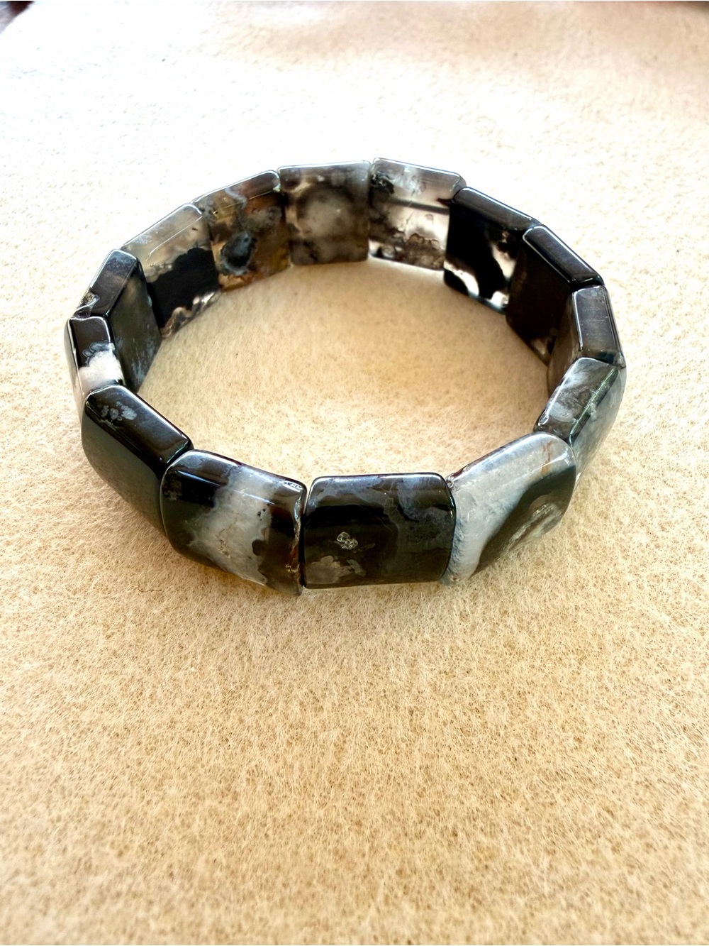 Black Sukara Agate Soft bangle#2